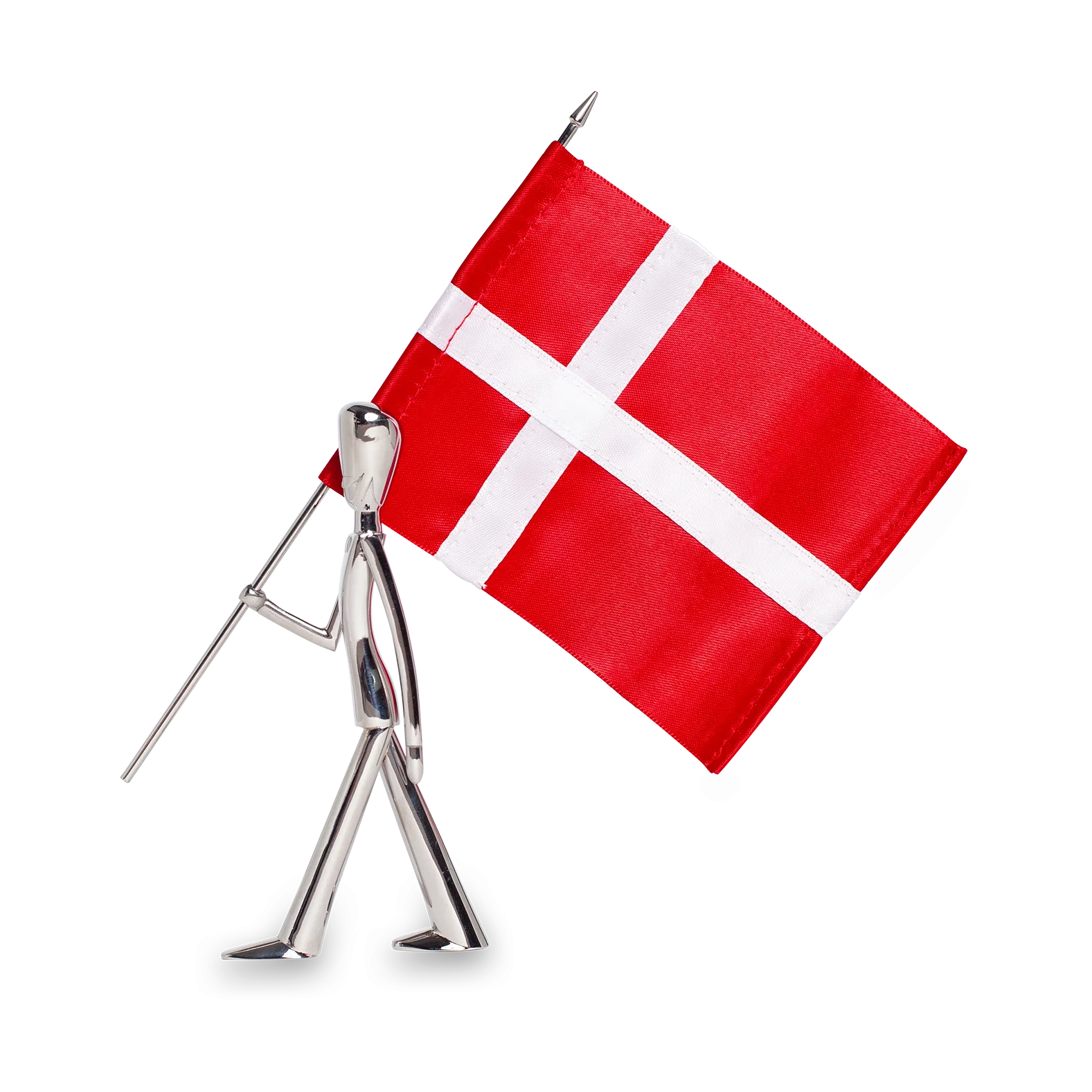 Royal Guard figurki nosiciel flagi 18 cm , Polished steel Kay Bojesen