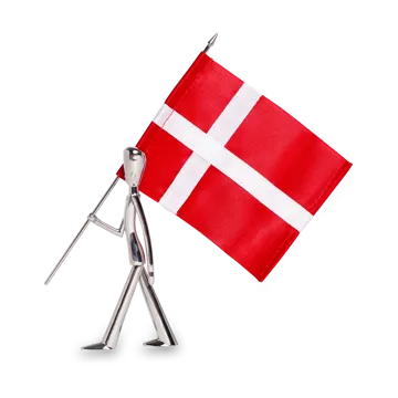 Royal Guard figurki nosiciel flagi 18 cm  - Polished steel - Kay Bojesen