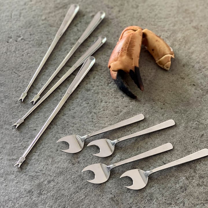Sztućce do owoców morza Grand Prix 8 sztuk, Polished steel Kay Bojesen