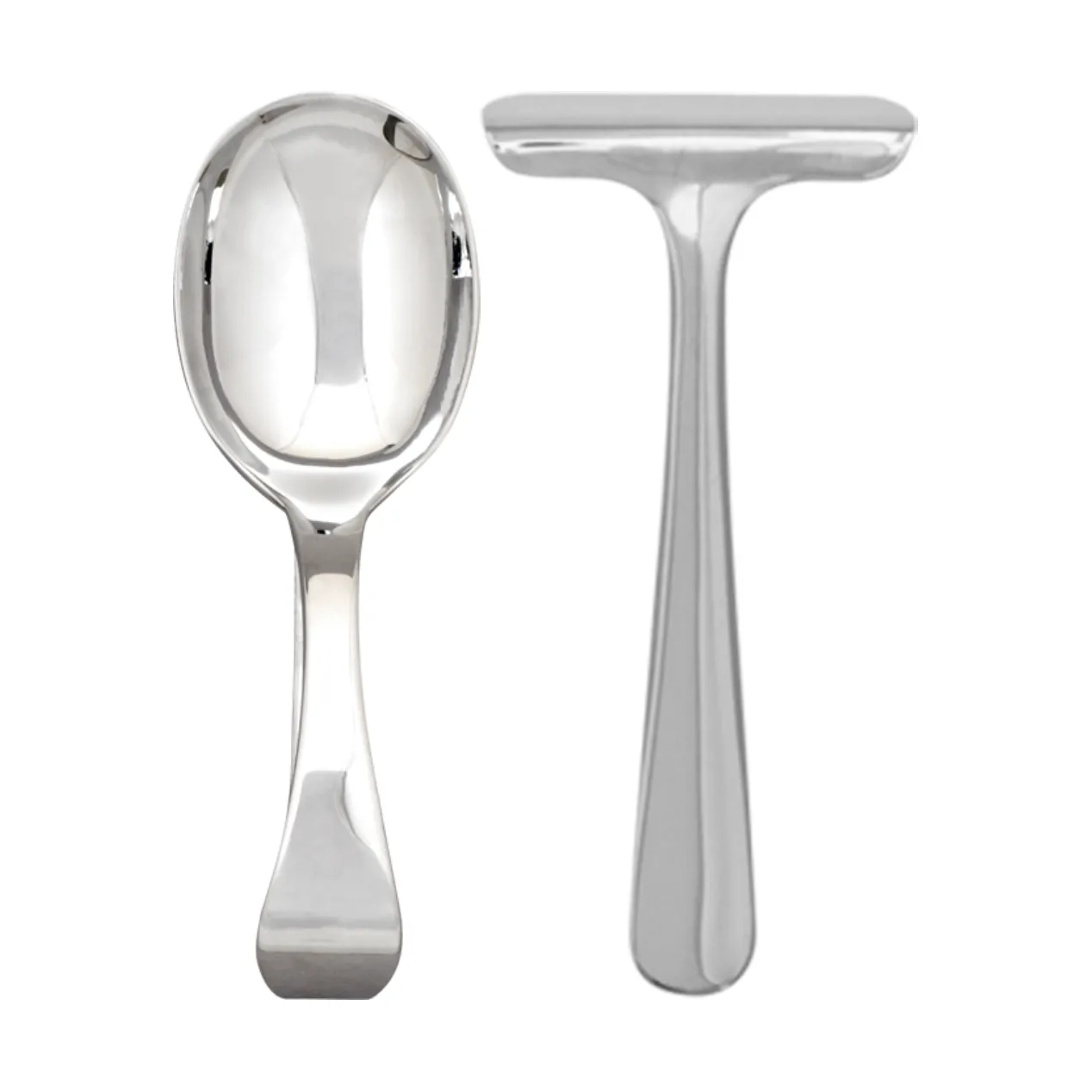 Sztućce i śliniaczek Grand Prix dla dzieci 3 części, Polished steel Kay Bojesen