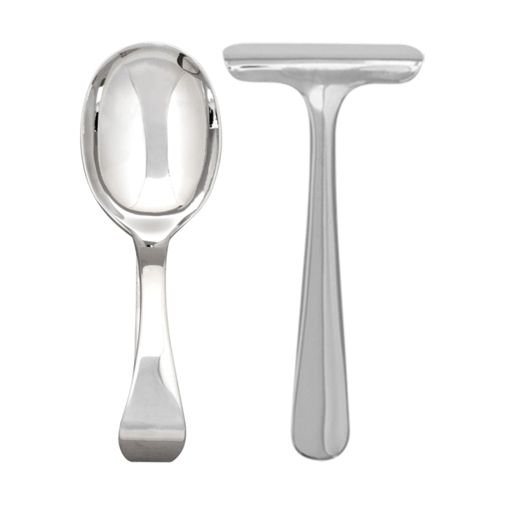 Sztućce i śliniaczek Grand Prix dla dzieci 3 części, Polished steel Kay Bojesen