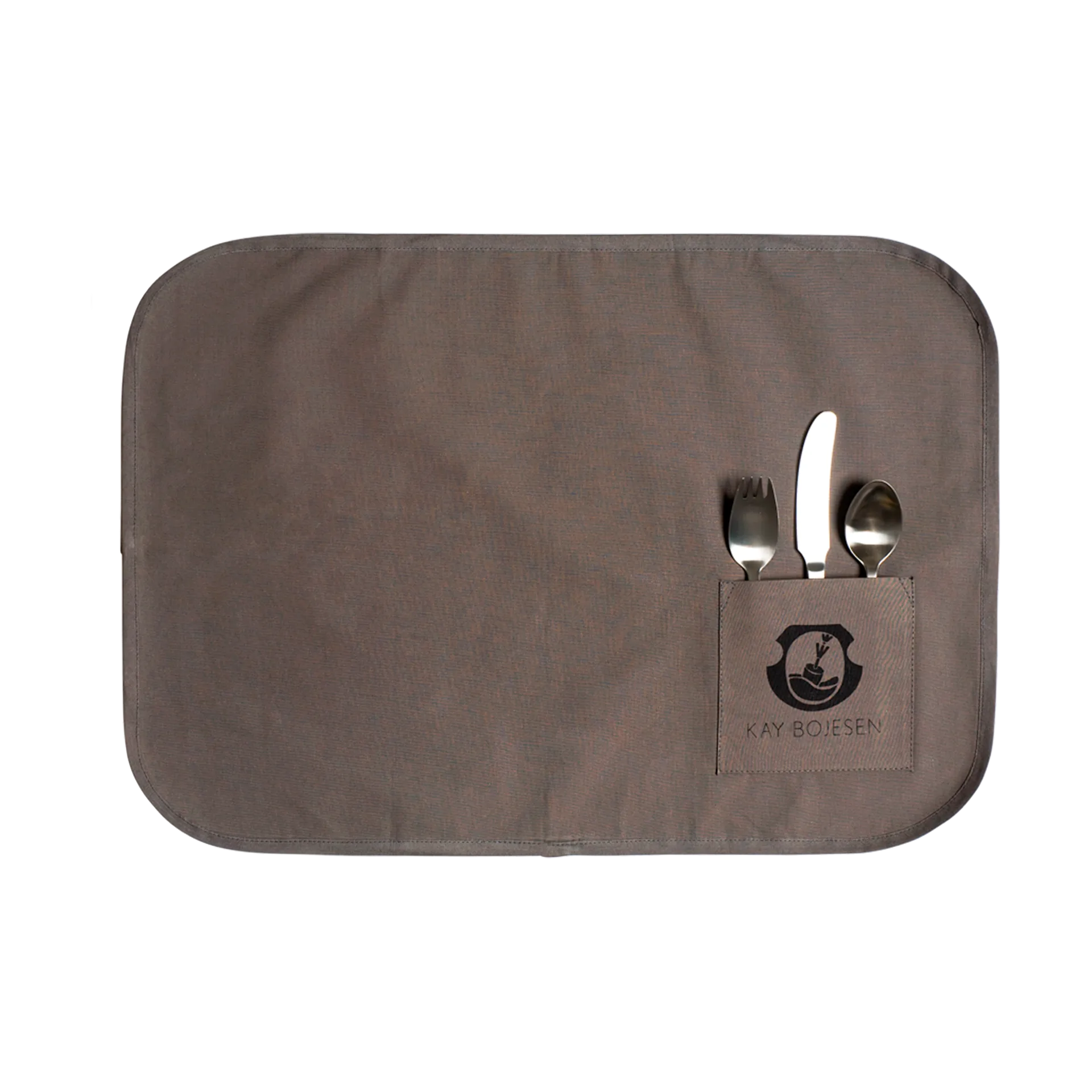 Sztućce i taca stołowa Grand Prix dla dzieci 4 części, Matte steel Kay Bojesen