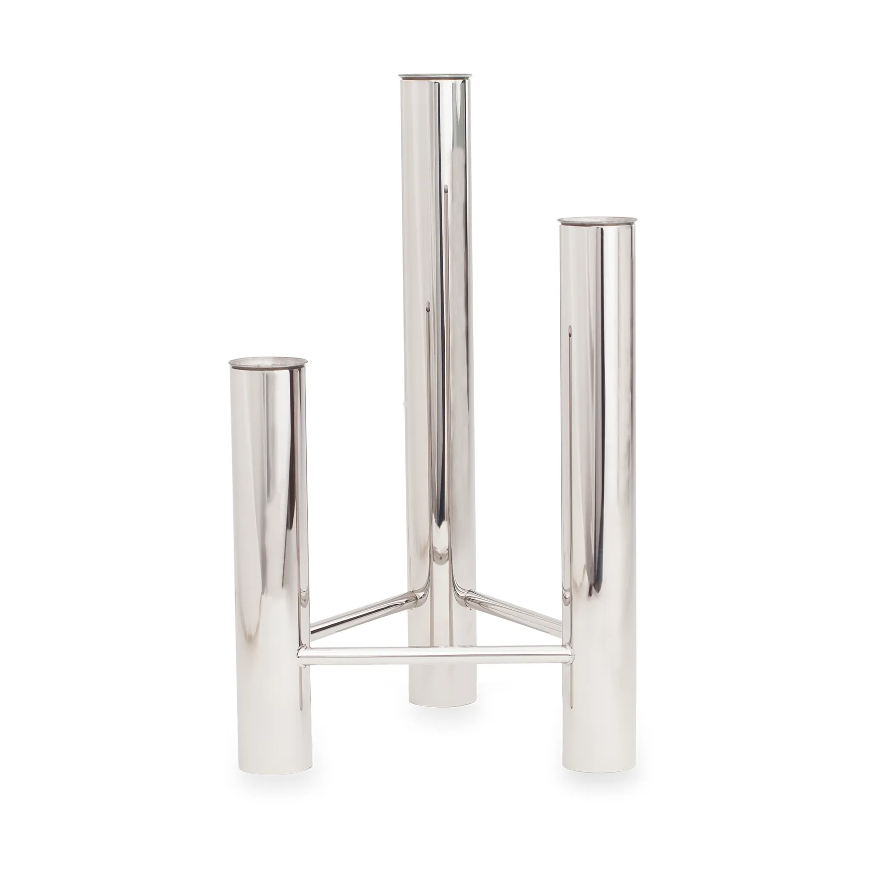 VISTA wazon I świecznik, Polished steel Kay Bojesen