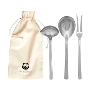 Zestaw do serwowania Grand Prix 3 części - Polished steel - Kay Bojesen