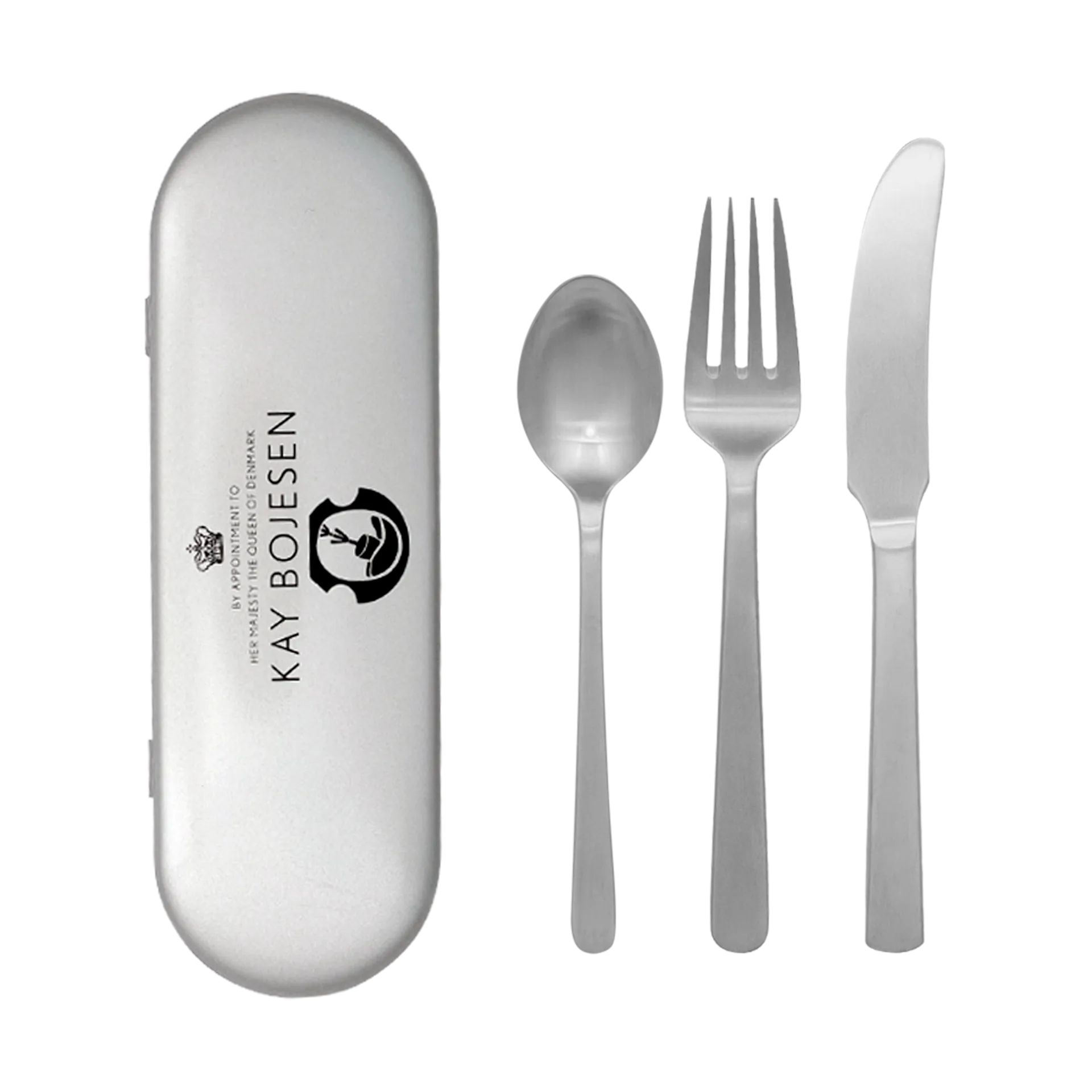 Zestaw podróżny sztućców Grand Prix 3 części, Matte steel Kay Bojesen