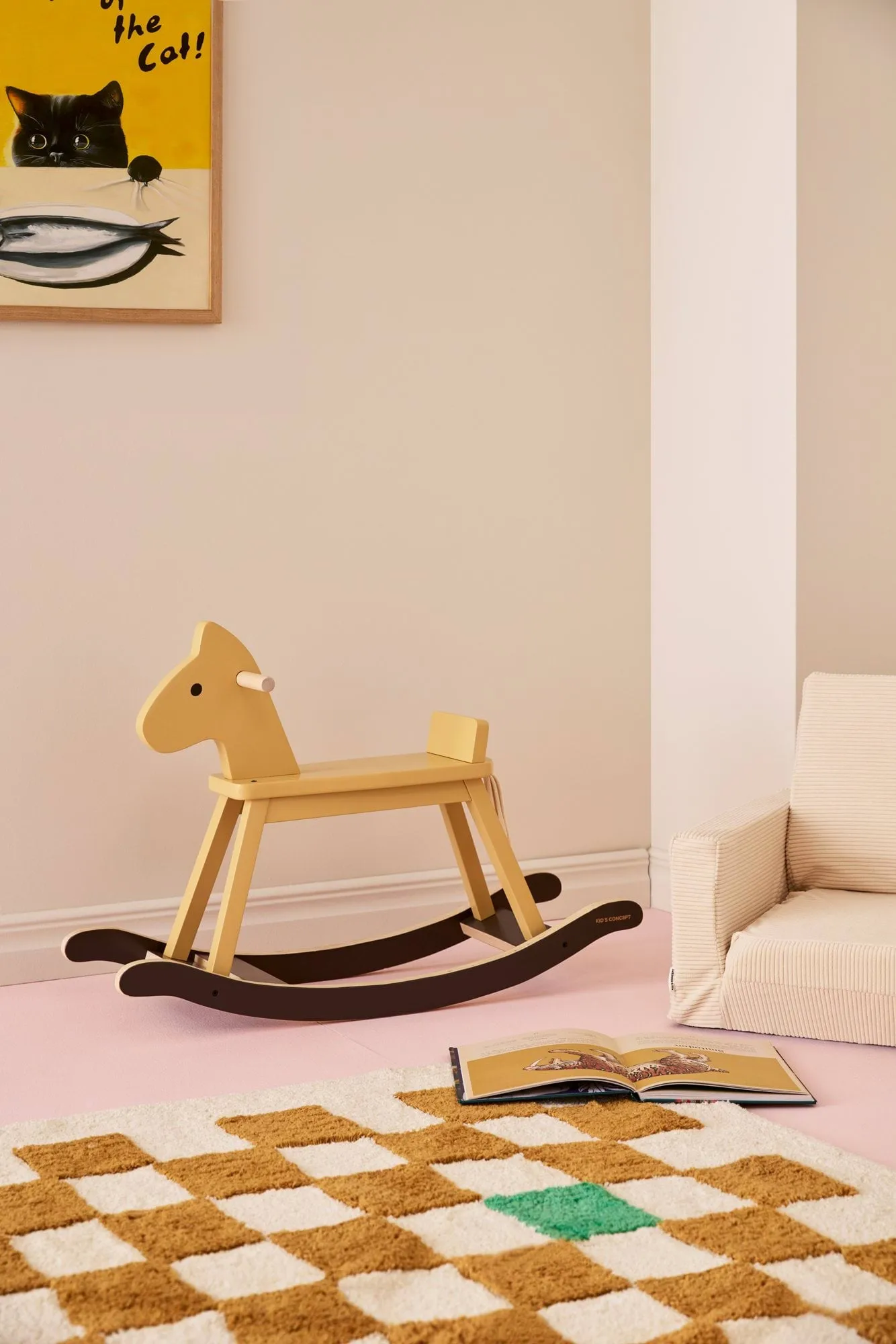 Konik na biegunach Kid's Concept, Miodowy żółty Kid's Concept