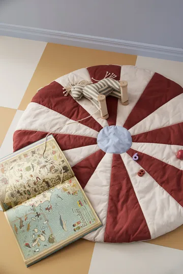 Mata do zabawy Cirkus - Czerwony, Ø112×2 cm - Kid's Concept