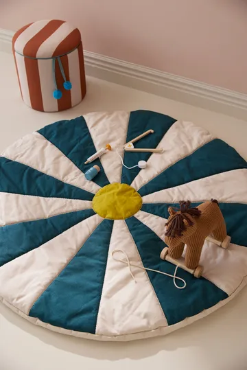 Mata do zabawy Cirkus - Turkusowy, Ø112×2 cm - Kid's Concept