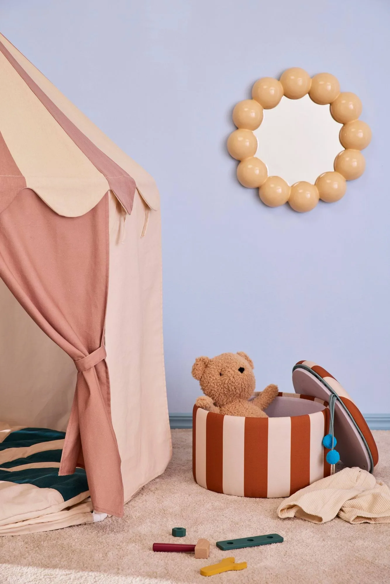 Namiot domek dla dzieci Kid's Base, Brązowe paski Kid's Concept