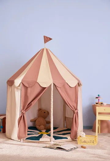 Namiot domek dla dzieci Kid's Base - Brązowe paski - Kid's Concept