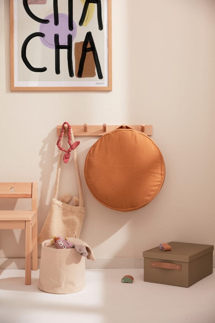 Okrągłe pudełko z materiału Kid's Base, 2-pak, Naturalny biały Kid's Concept