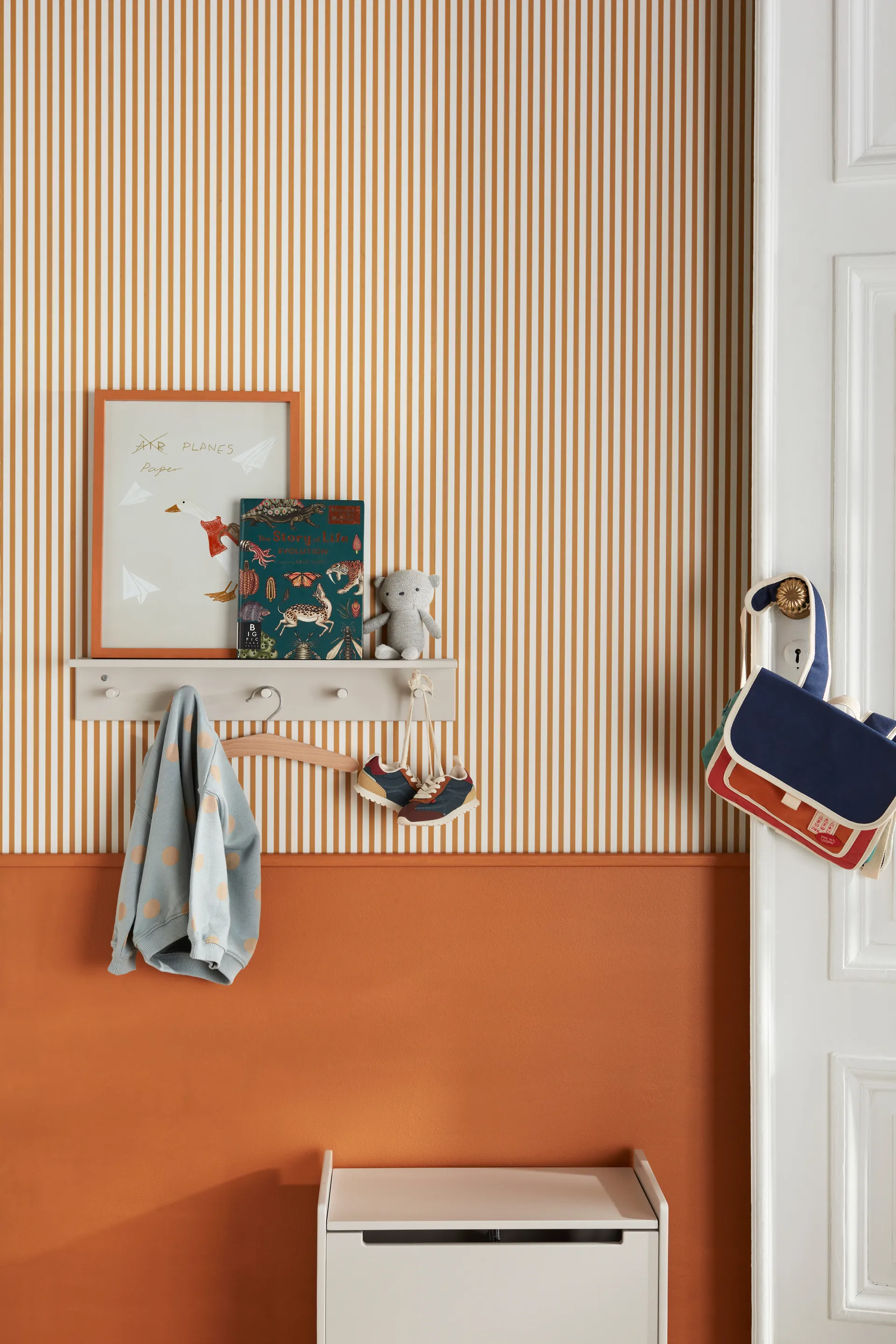 Półka z haczykami Star, Szary Kid's Concept