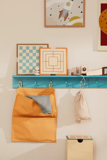 Półka z haczykami Star - Turkusowy - Kid's Concept