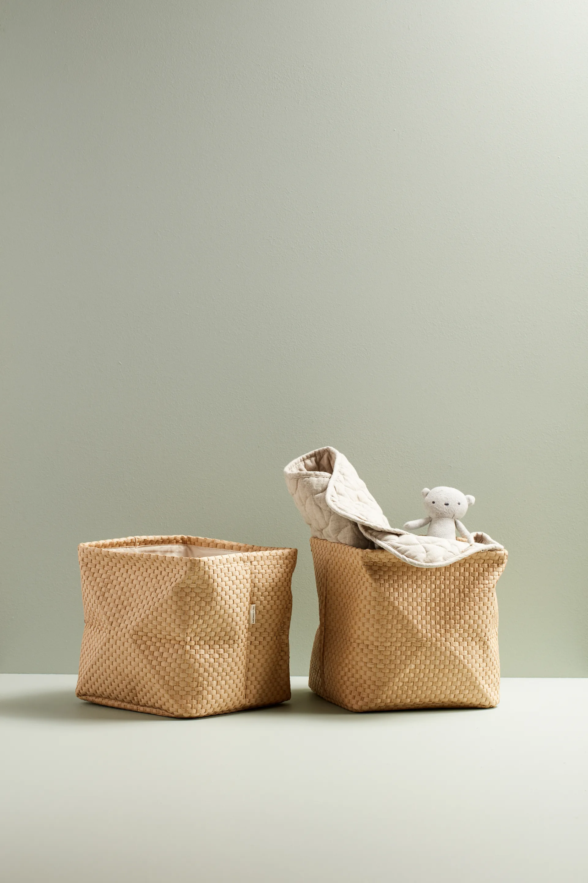 Pudełko do przechowywania Kid's Base 30x30 cm 2-pak, Naturalny Kid's Concept