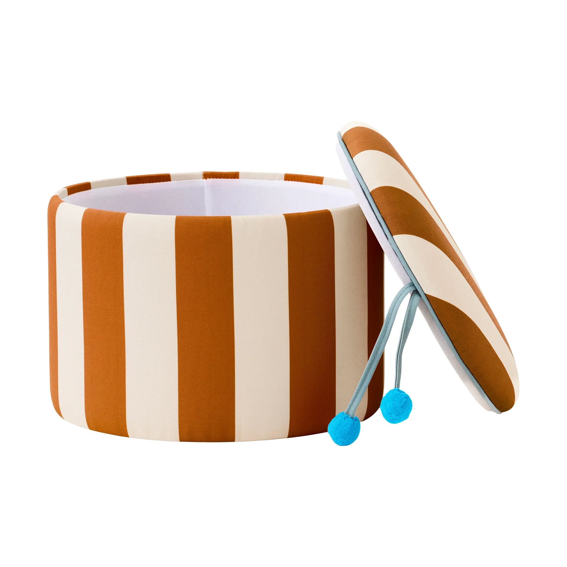 Pufa cylindryczna ze schowkiem, Brązowy, Ø40×30,5 cm Kid's Concept