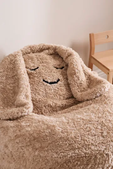 Pufa Snuggle - Beżowy, Ø80×50 cm - Kid's Concept