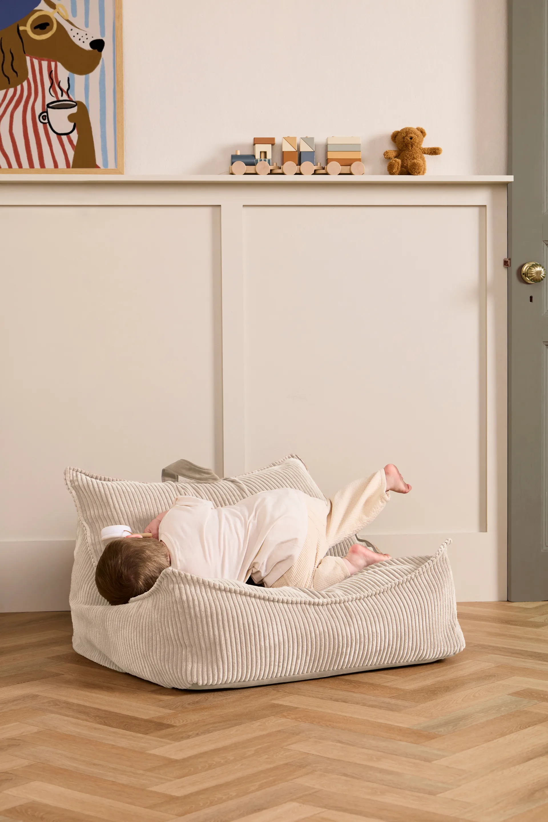 Worek do siedzenia Kid's Base, Naturalny biały Kid's Concept