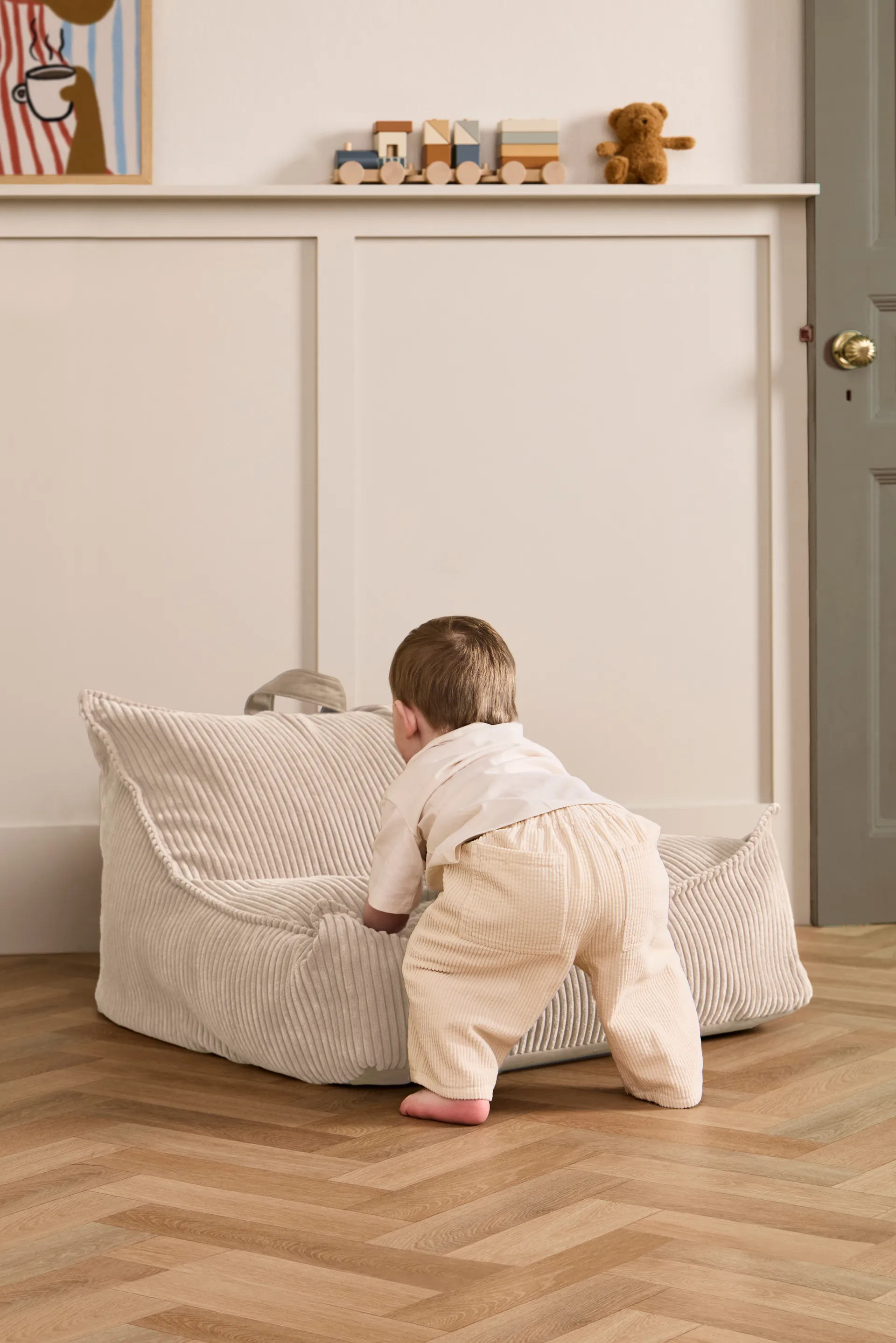 Worek do siedzenia Kid's Base, Naturalny biały Kid's Concept