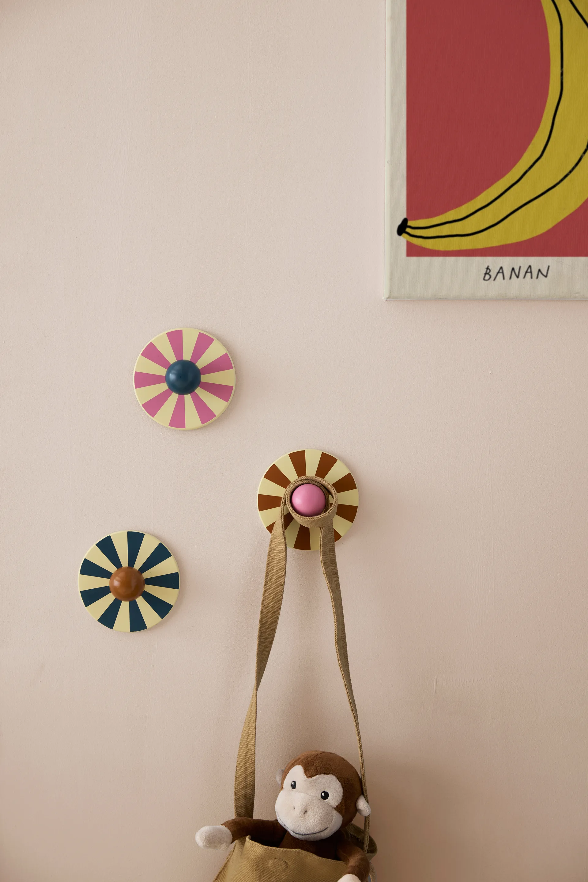 Zestaw 3 haczyków Cirkus, Multikolor, Ø10×4,4 cm Kid's Concept