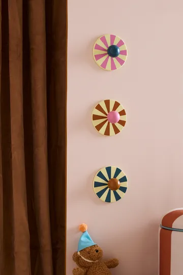 Zestaw 3 haczyków Cirkus - Multikolor, Ø10×4,4 cm - Kid's Concept