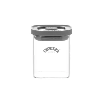 Kwadratowy słoik na przyprawy Kilner FRESH - Przezroczysty-szary, 160 ml - Kilner