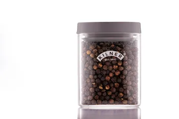 Kwadratowy słoik na przyprawy Kilner FRESH - Przezroczysty-szary, 160 ml - Kilner