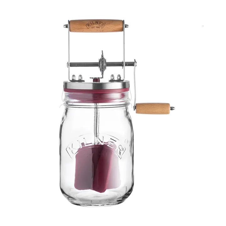 Maselnica Kilner - Przezroczysty-czerwony, 1 L - Kilner
