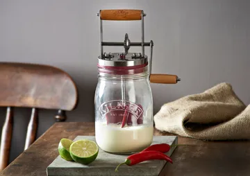 Maselnica Kilner - Przezroczysty-czerwony, 1 L - Kilner