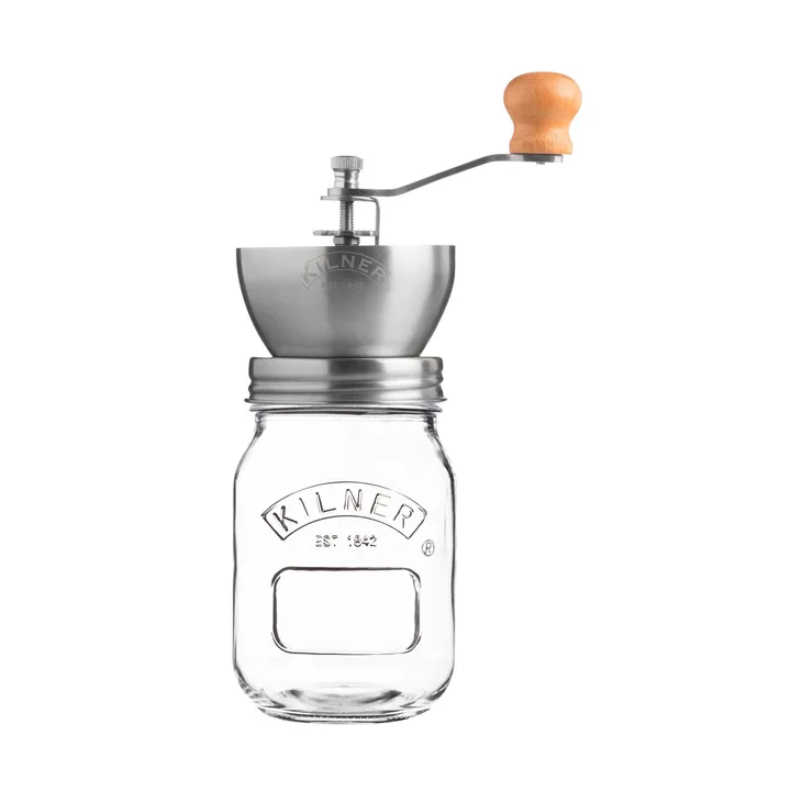 Młynek do kawy Kilner - Przezroczysty-stal nierdzewna, 0,5 L - Kilner