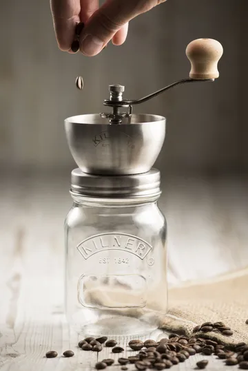 Młynek do kawy Kilner - Przezroczysty-stal nierdzewna, 0,5 L - Kilner