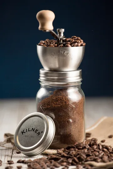 Młynek do kawy Kilner - Przezroczysty-stal nierdzewna, 0,5 L - Kilner