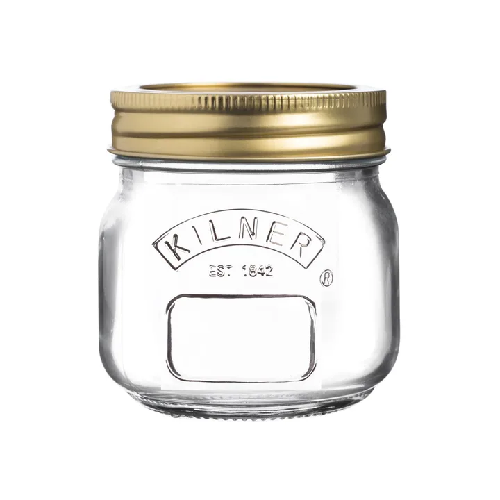 Okrągły słoik do przetworów Kilner - Przezroczysty-złoty, 250 ml - Kilner