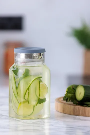 Słoik do przechowywania Kilner FRESH - Przezroczysty-szary, 0,5 L - Kilner