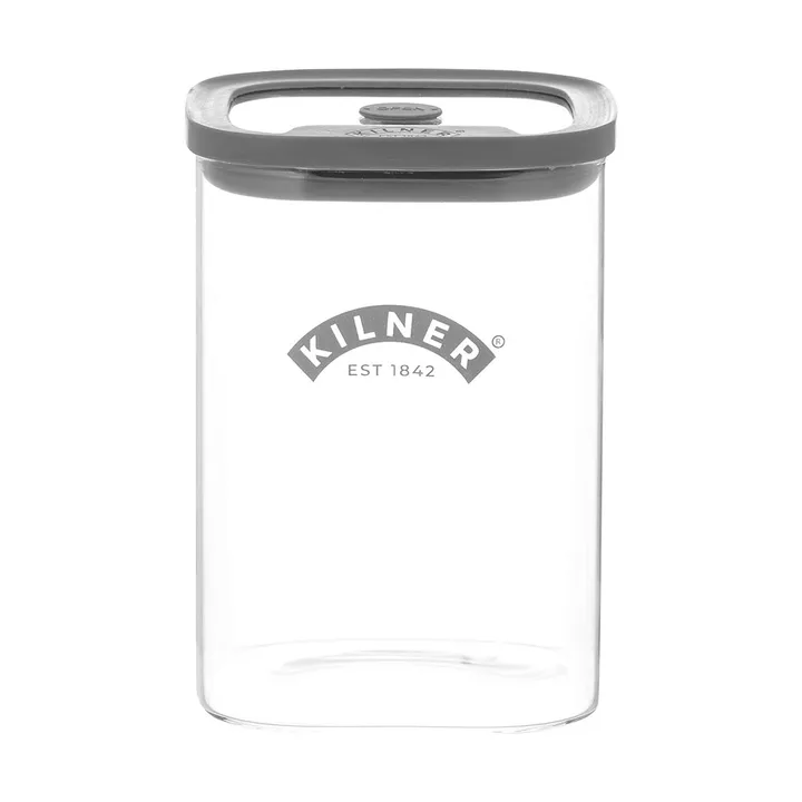 Słoik do przechowywania Kilner FRESH - Przezroczysty-szary, 1 L - Kilner