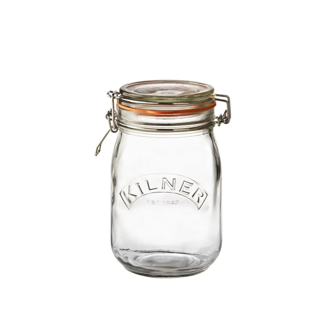 Słoik okrągły Kilner z klamrą, Przezroczysty, 1 L Kilner