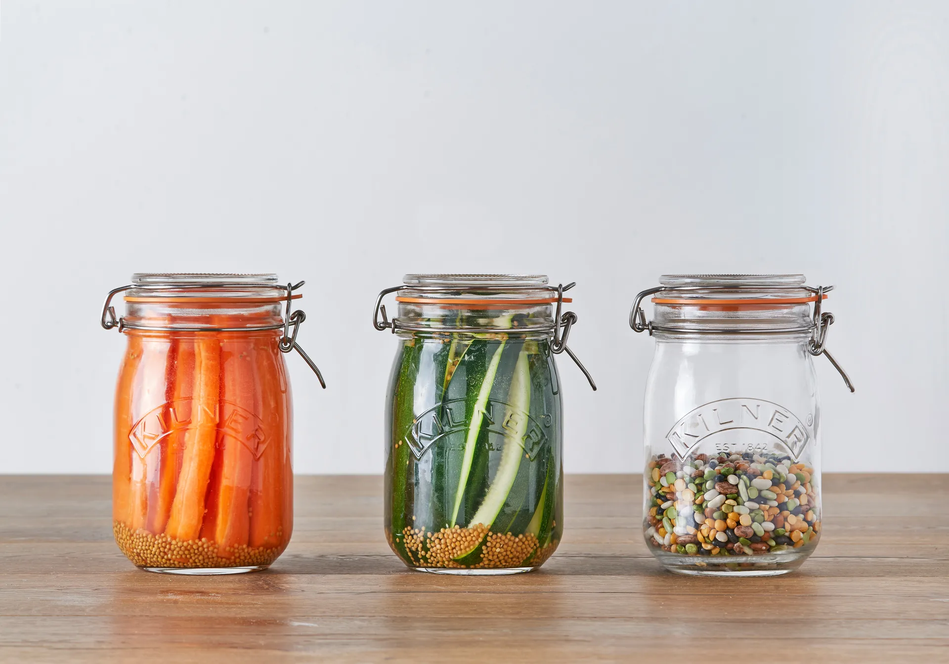 Słoik okrągły Kilner z klamrą, Przezroczysty, 1 L Kilner