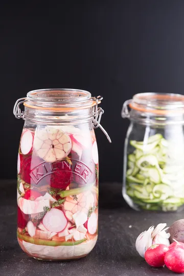 Słoik okrągły Kilner z klamrą - Przezroczysty, 1,5 L - Kilner