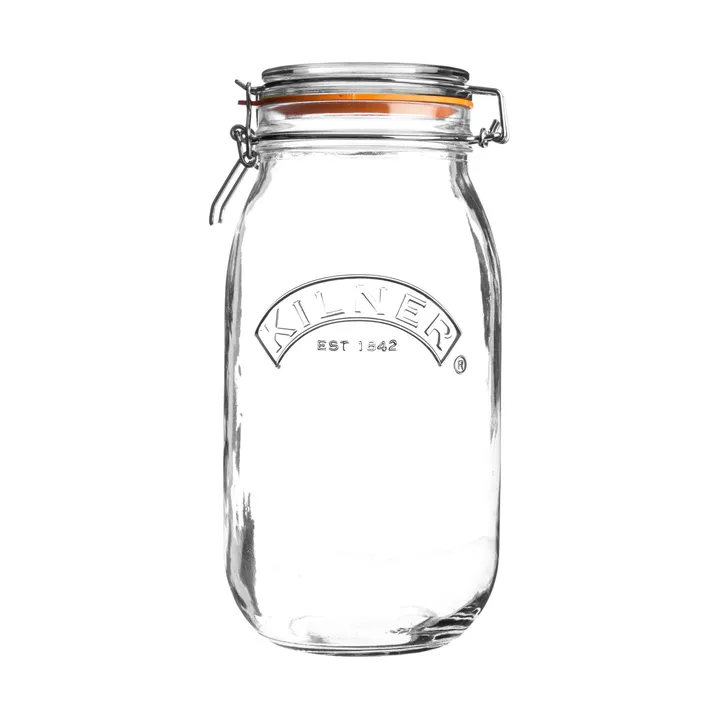 Słoik okrągły Kilner z klamrą - Przezroczysty, 3 L - Kilner