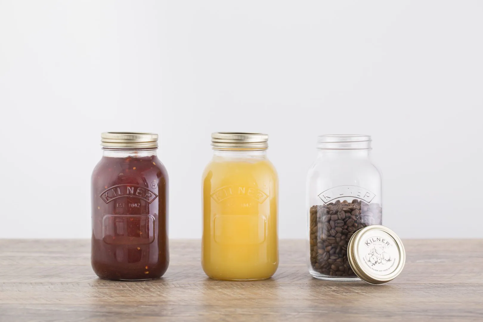 Słoiki na przyprawy Kilner FRESH, Przezroczysty-szary, 4‑szt., 160 ml Kilner