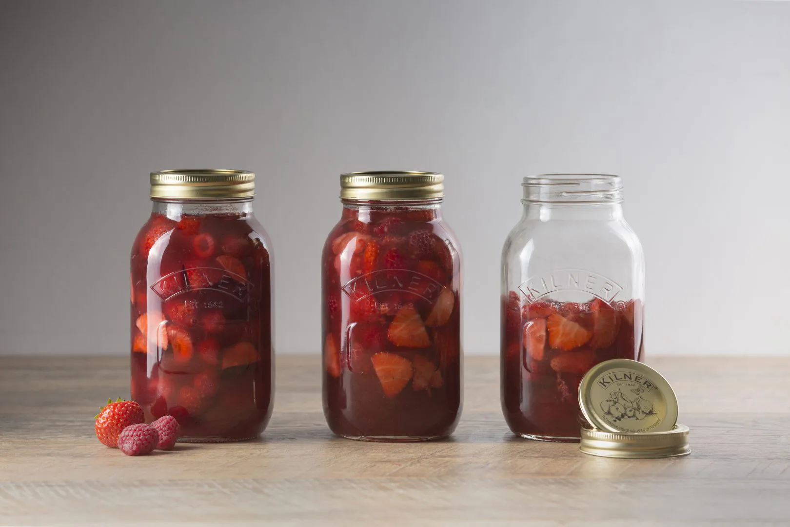 Słoiki na przyprawy Kilner FRESH, Przezroczysty-szary, 4‑szt., 160 ml Kilner
