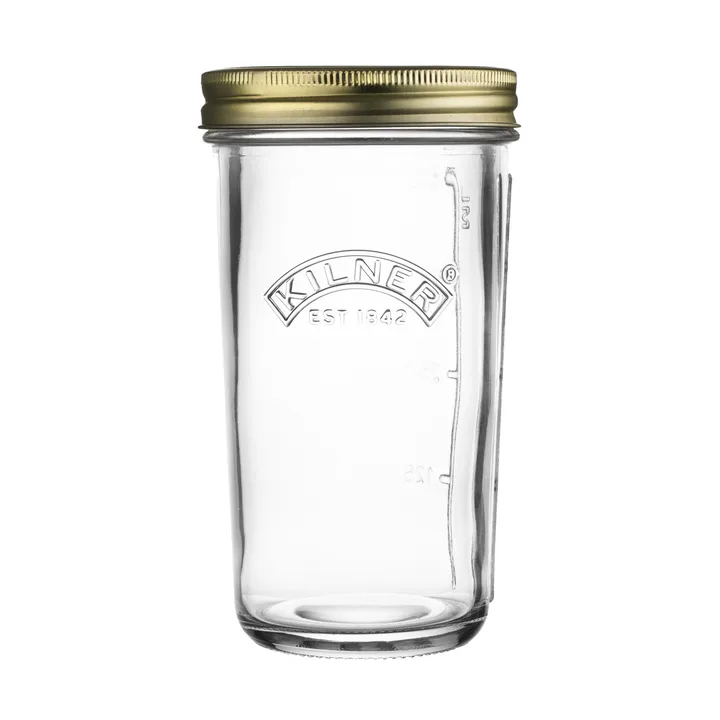 Szeroki słoik Kilner WIDE - Przezroczysty-złoty, 0,5 l - Kilner