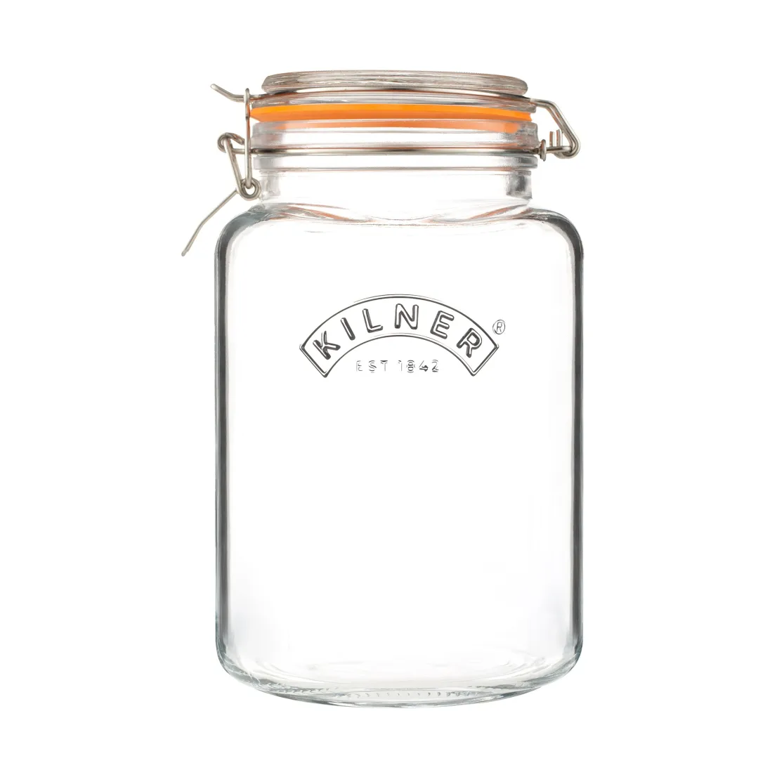 Szeroki słoik Kilner WIDE, Przezroczysty-złoty, 0,5 l Kilner