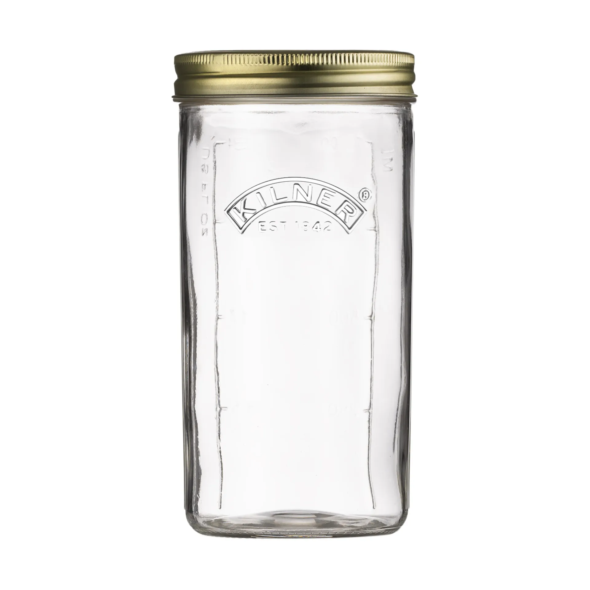 Szeroki słoik Kilner WIDE, Przezroczysty-złoty, 1 l Kilner