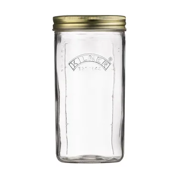 Szeroki słoik Kilner WIDE - Przezroczysty-złoty, 1 l - Kilner