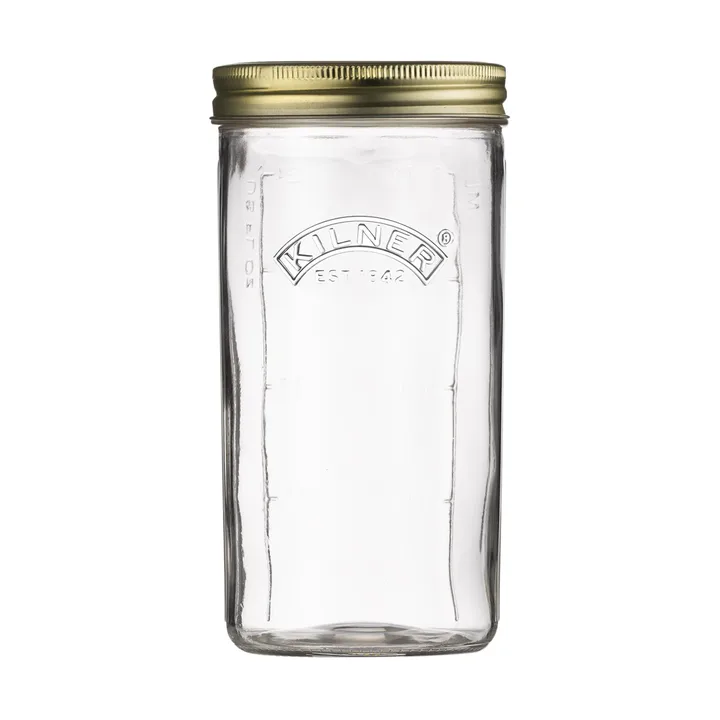 Szeroki słoik Kilner WIDE - Przezroczysty-złoty, 1 l - Kilner