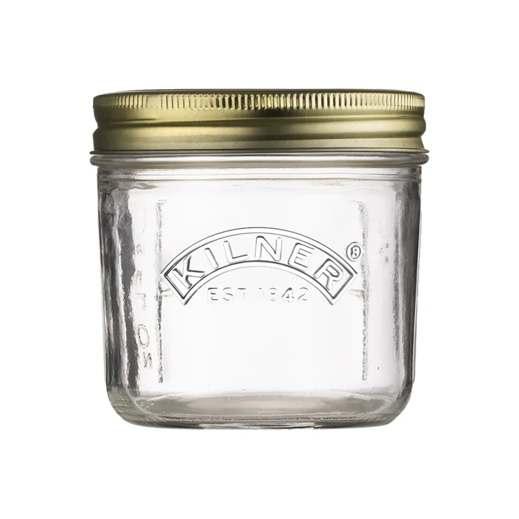 Szeroki słoik Kilner WIDE, Przezroczysty-złoty, 200 ml Kilner