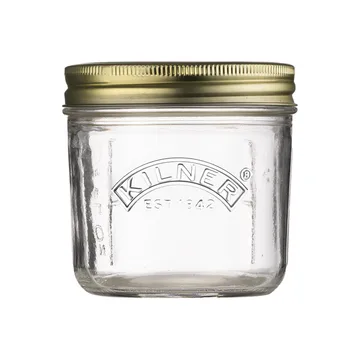 Szeroki słoik Kilner WIDE - Przezroczysty-złoty, 200 ml - Kilner