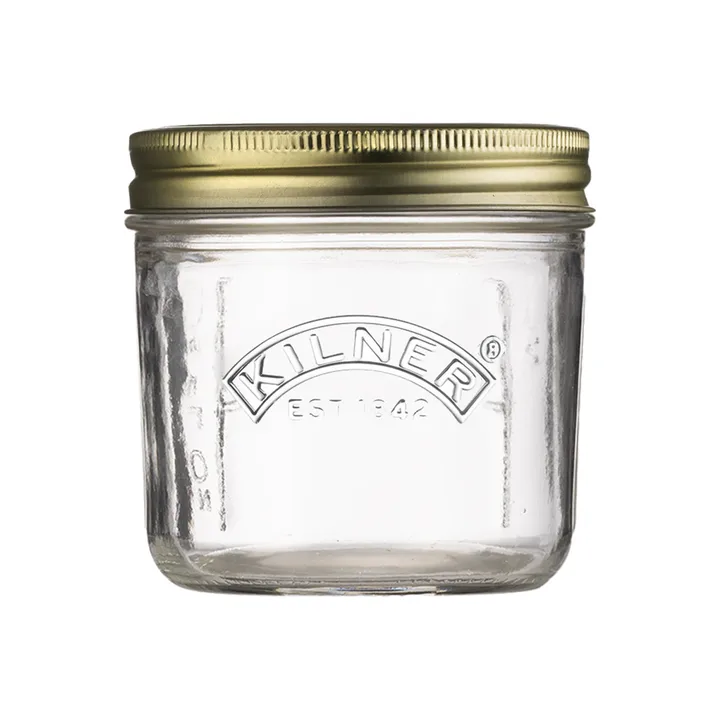 Szeroki słoik Kilner WIDE - Przezroczysty-złoty, 200 ml - Kilner