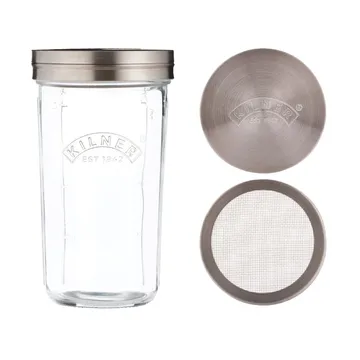 Szeroki słoik Kilner WIDE - Przezroczysty-złoty, 350 ml - Kilner