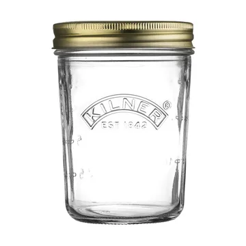Szeroki słoik Kilner WIDE - Przezroczysty-złoty, 350 ml - Kilner